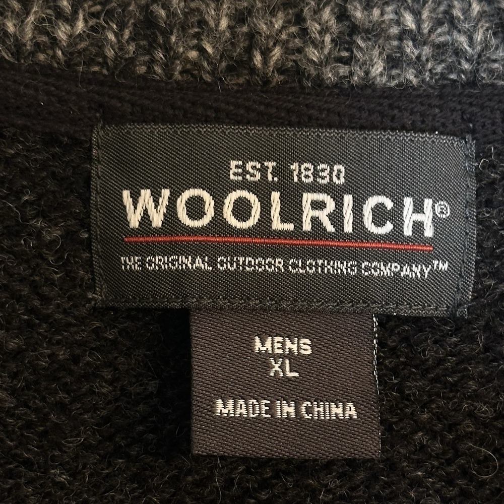 Woolrich 9334 Mens Wool Sweater Vest Gray Size XL V-Neck Onyx Heather Gray - Picture 6 of 8